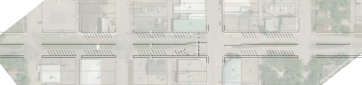 This parking plan was presented at the Moosomin Chamber of Commerce meeting last Tuesday.